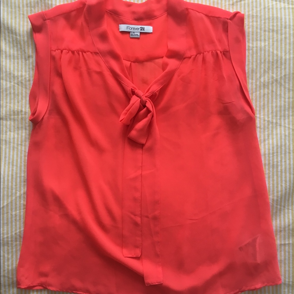 Hot orange blouse